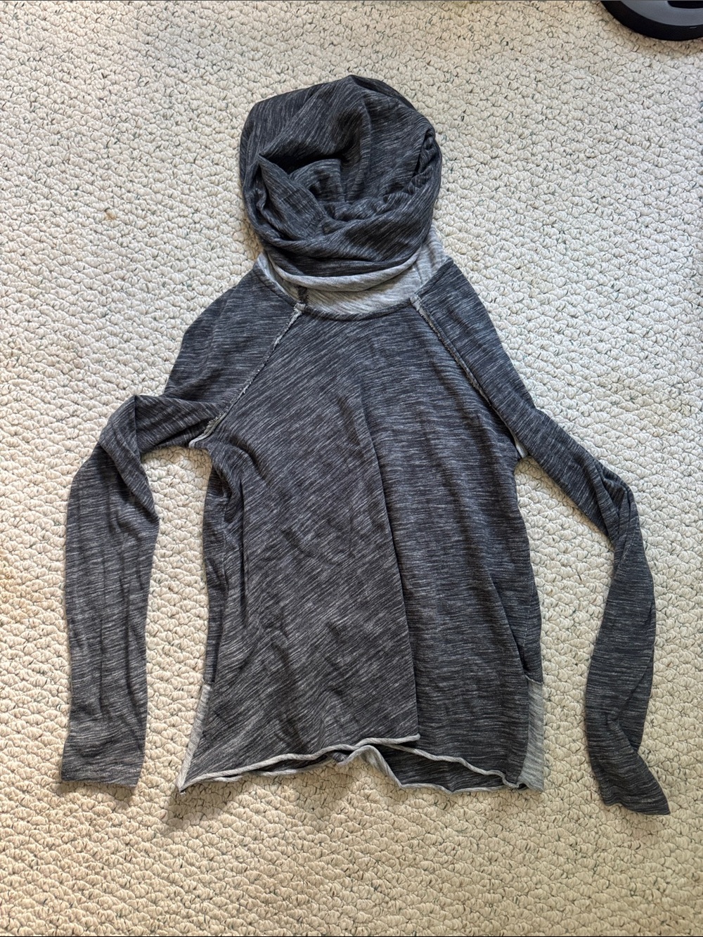 Women's Charcoal Gray Cowl Neck Pullover Sweater